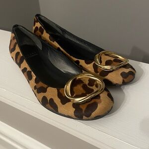 Stuart Weitzman Pony Hair Animal Print Shoes size 6